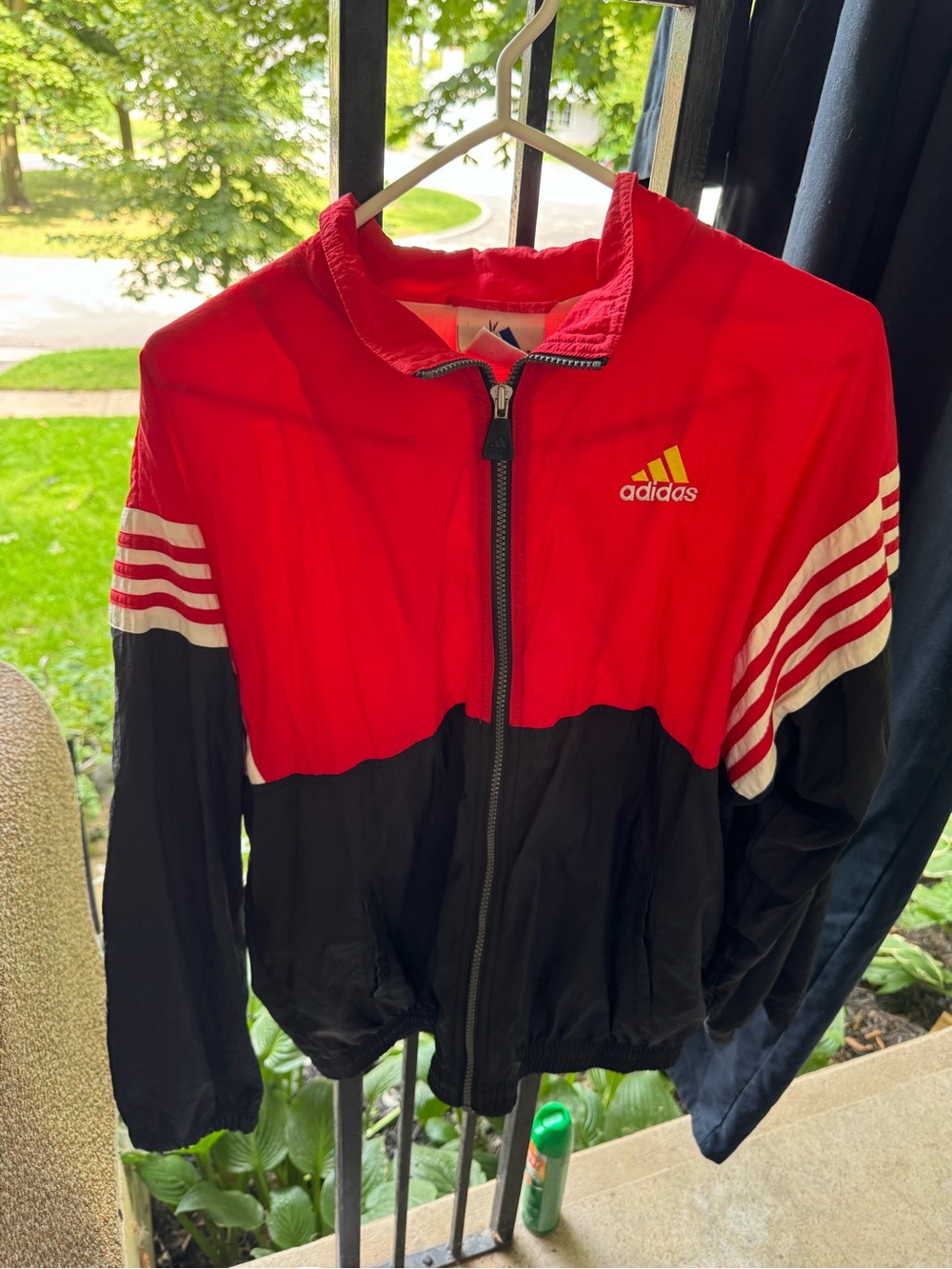 adidas Men’s Red and Black Retro Track Jacket